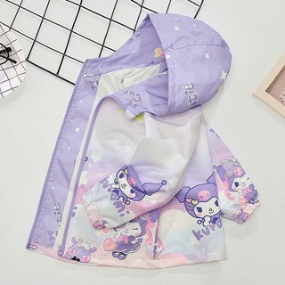 Áo khoác gió cho bé gái kuromi hot hit, áo gió cho bé gái size 10-30kg