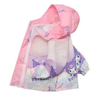 Áo khoác gió cho bé gái kuromi hot hit, áo gió cho bé gái size 10-30kg