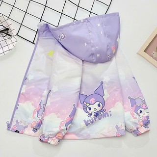 Áo khoác gió cho bé gái kuromi hot hit, áo gió cho bé gái size 10-30kg