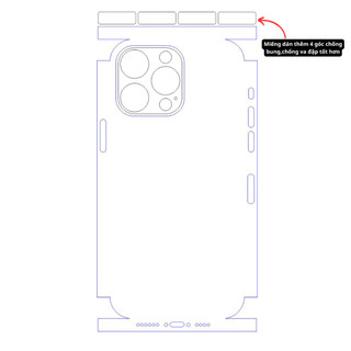 Miếng Dán PPF 4D Vân Khối Full Cho iPhone 12 - 17promax
