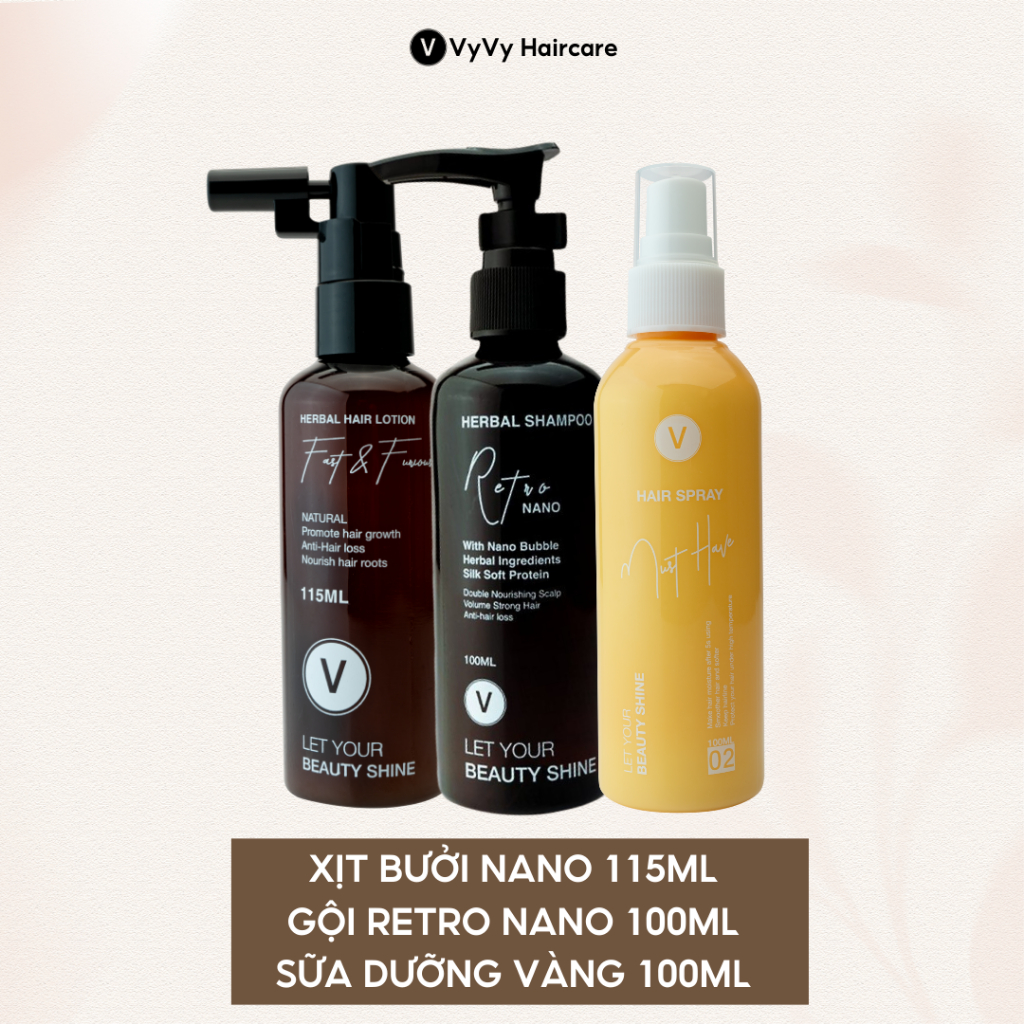 Ảnh Combo xịt bưởi sữa dưỡng tóc tiện lợi vyvy haircare V 215ml 4