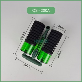 Lọc Vi Sinh QS 100A/200A - Lọc Sủi Hơi Oxy - Sử Dụng Cho Bể Cá, Tép Cảnh
