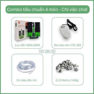 Lọc Vi Sinh QS 100A/200A - Lọc Sủi Hơi Oxy - Sử Dụng Cho Bể Cá, Tép Cảnh
