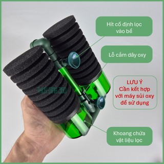 Lọc Vi Sinh QS 100A/200A - Lọc Sủi Hơi Oxy - Sử Dụng Cho Bể Cá, Tép Cảnh