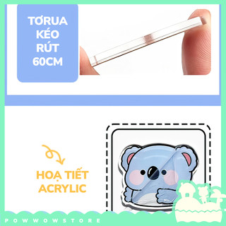[Sẵn VN] Lõi Tơrua Kéo Rút 60cm Sử Dụng Móc Vào Bao Đựng Thẻ Hoặc Móc Khoá Phong Cách Nhân Vật Hoạt Hình Blue Koala