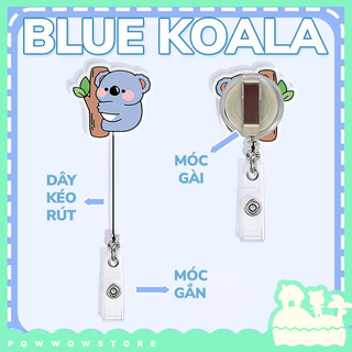 [Sẵn VN] Lõi Tơrua Kéo Rút 60cm Sử Dụng Móc Vào Bao Đựng Thẻ Hoặc Móc Khoá Phong Cách Nhân Vật Hoạt Hình Blue Koala