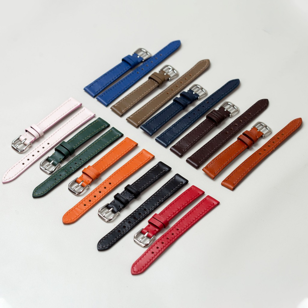 Ảnh Dây đồng hồ nữ da bò nappa- khâu tay thủ công D101B size 10mm, 12mm, 14mm, 16mm, 18mm-Bụi Leather 4