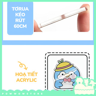 [Sẵn VN] Lõi Tơrua Kéo Rút 60cm Sử Dụng Móc Vào Bao Đựng Thẻ Hoặc Móc Khoá Phong Cách Nhân Vật Hoạt Hình Cute Penguin