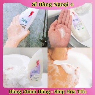 Sữa tắm cá ngựa hương nước hoa ALGEMARIN Exclusive Perfume Shower Gel chai nhọn/vuông 300/600ml của Đức