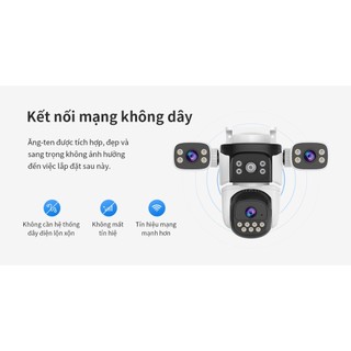 Camera Không Dây WIFI 3 Mắt CS621SR - 6MP Siêu Nét, Coi 3 Khung Hình 3 Hướng 1 Lúc, Hiệu Suất Mạnh Mẽ Và Bảo Vệ 360°