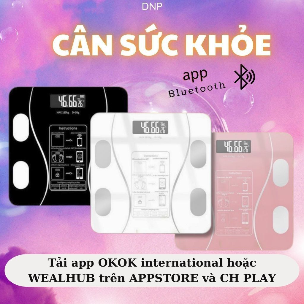 Cân Điện Tử sức khoẻ  DNP -  Bluetooth Phân Tích Chỉ Số Cơ Thể
