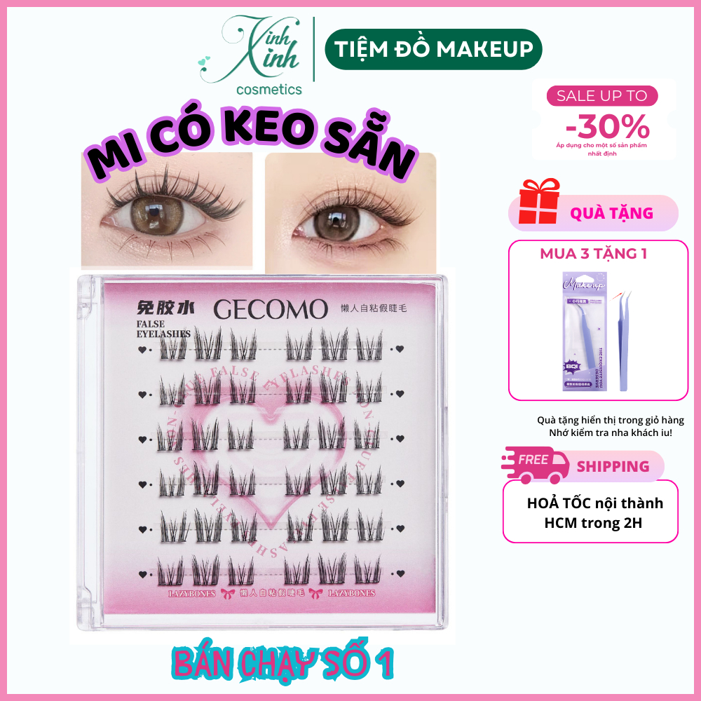 Lông mi giả có keo sẵn GECOMO, mi ANIME Mi hướng dương lông mềm không ...