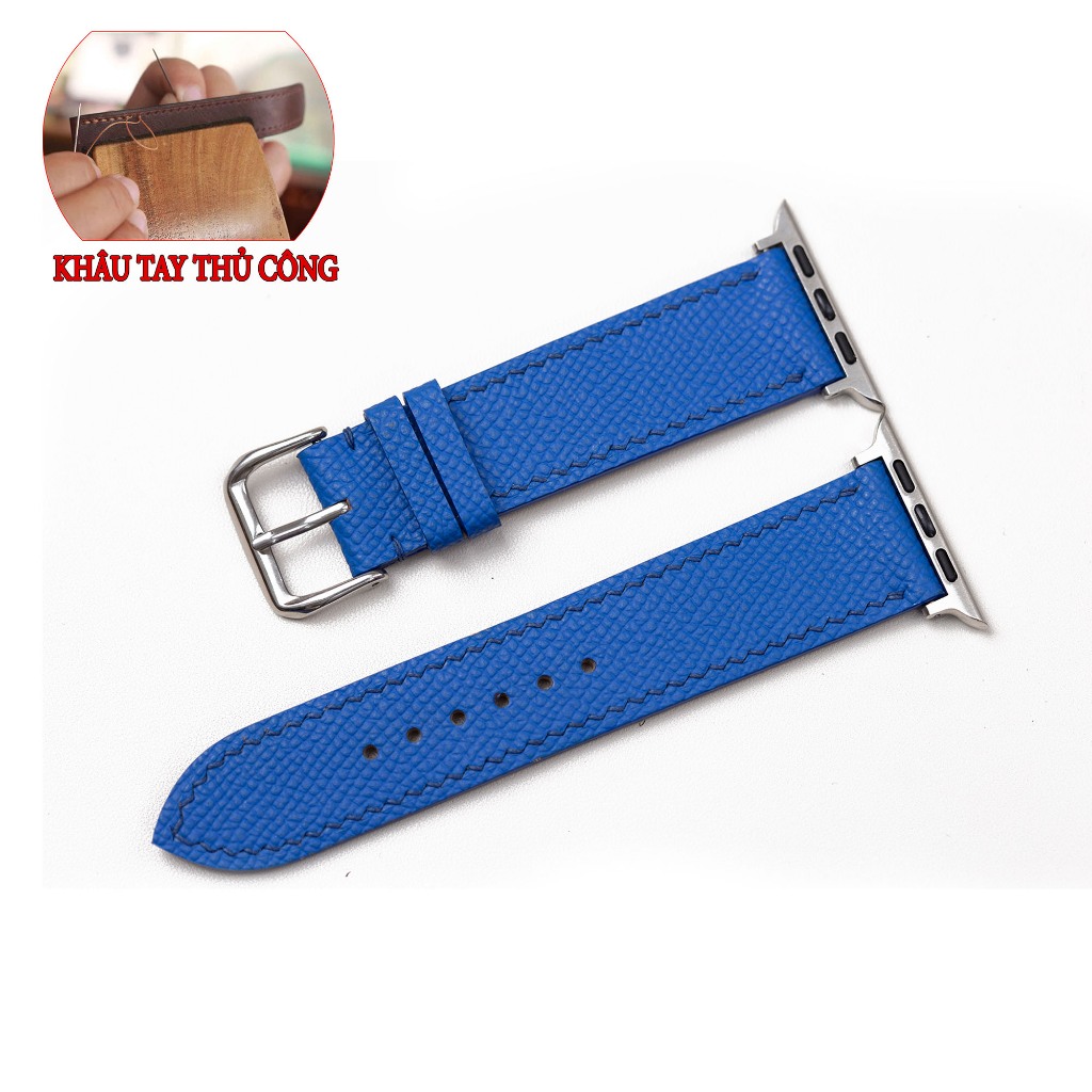 Dây da epsom cho applewatch-khâu tay thủ công D121-size 38mm, 40mm, 41mm, 42mm, 44mm,45mm, 49mm - Bụi Leather | BigBuy360 - bigbuy360.vn