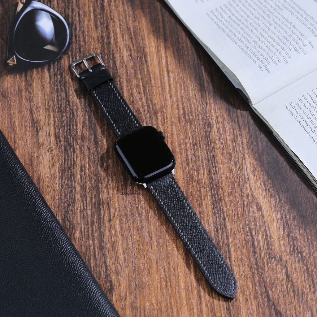 Dây da epsom cho applewatch-khâu tay thủ công D121-size 38mm, 40mm, 41mm, 42mm, 44mm,45mm, 49mm - Bụi Leather | BigBuy360 - bigbuy360.vn