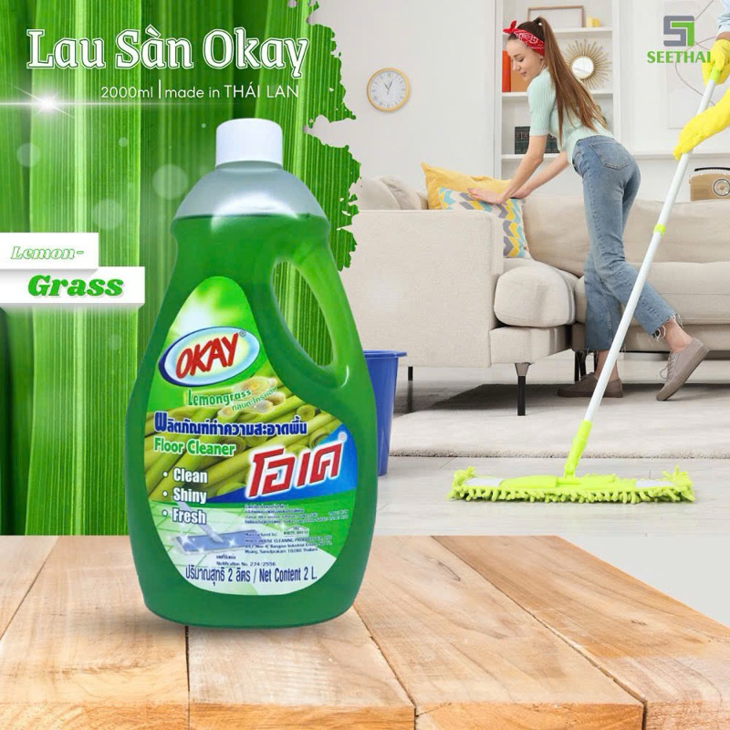 Product image Nước lau sàn Okay Thái Lan can 2L 2