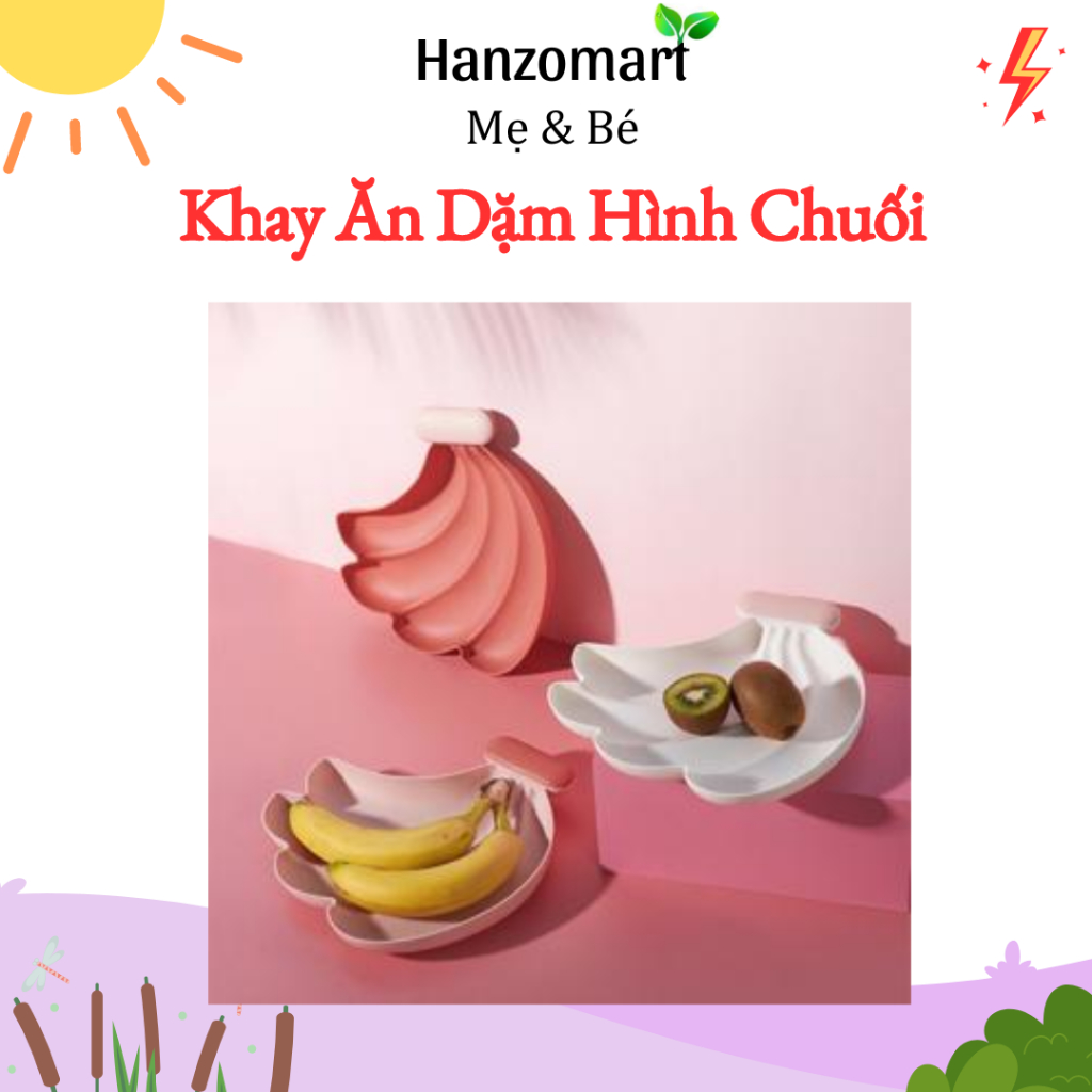Khay ăn dặm hình chuối decor cho bé - hanzo2009