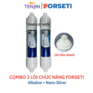 Combo 2 Lõi Lọc Chức Năng FORSETI Gồm Alkaline + Nano Silver Giúp Cân Bằng Độ pH Và Diệt Khuẩn Cho Nước