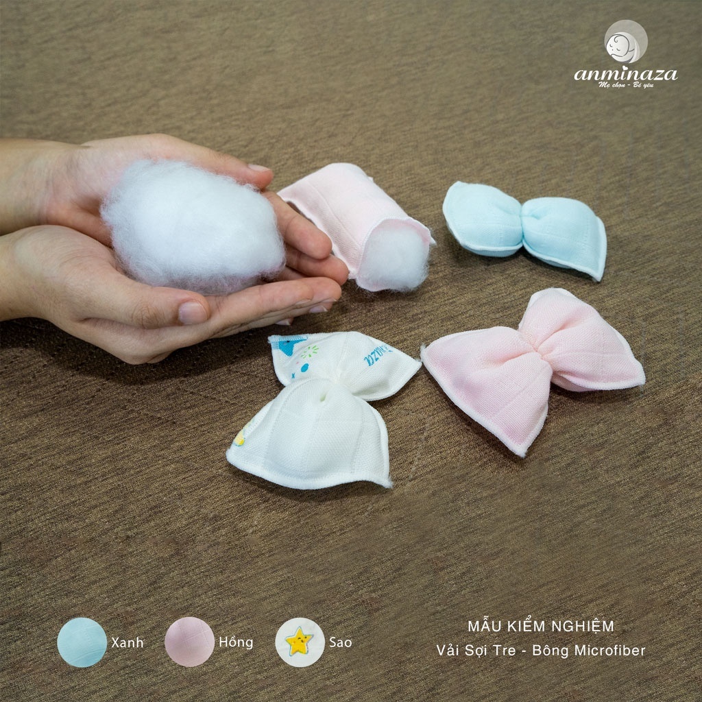 Gối Chặn Cho Bé Anminaza Bông Microfiber - Vải Sợi Tre Cao Cấp Dành Cho Bé - Hàng Chính Hãng APK0003