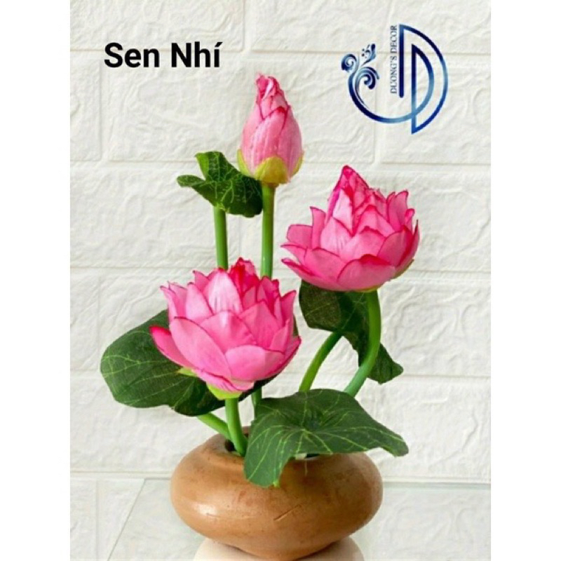 Cành sen nhỏ dài 45cm siêu sang đủ màu