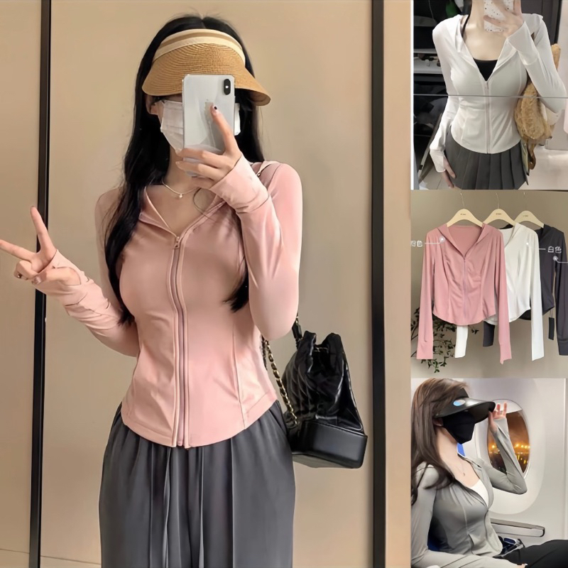 Áo Chống Nắng Nữ Có Túi Cánh Dơi Sermala Chống Tia Cực Tím UPF 50+ Chống Tia UV Chất Liệu Thoáng Mát Thông Hơi