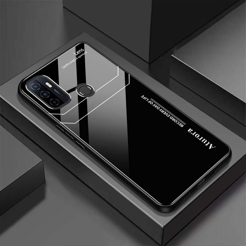 Ốp Lưng OPPO A53 Mặt Lưng Kính Cường Lực Sáng Bóng