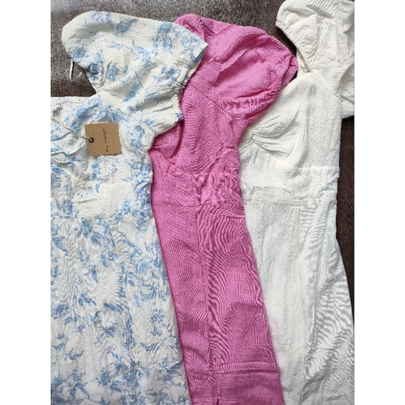 (Sale) Đầm maxi trơn, hoa Blu*Pepper* xẻ tà - dư xịn