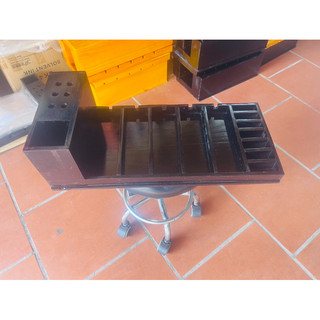 Tổng hợp 4 mẫu Khay gỗ thông đựng tông đơ sơn bóng mịn 4 màu khác nhau