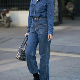 MIDDUA - JN193 Quần ống đứng denim túi trước kiểu