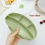 Khay Ăn Dặm Cocobear Chất Liệu Silicon Dày Dặn Kèm Nắp Đậy Trong Suốt , Khay Ăn Dặm Có Đế Hít Chống Trơn Trượt