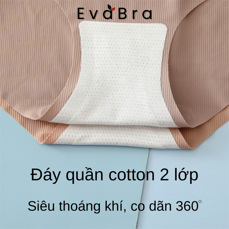 Combo 6 Quần Lót Nữ Su Thạch Băng Lụa Kháng Khuẩn Siêu Tàng Hình Eva Nipples Q6135