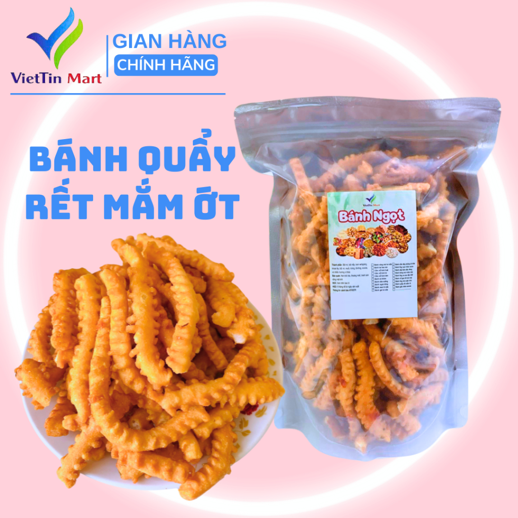 Bánh Quẩy Rết Mắm Ớt 500g VIETTIN MART | Shopee Việt Nam