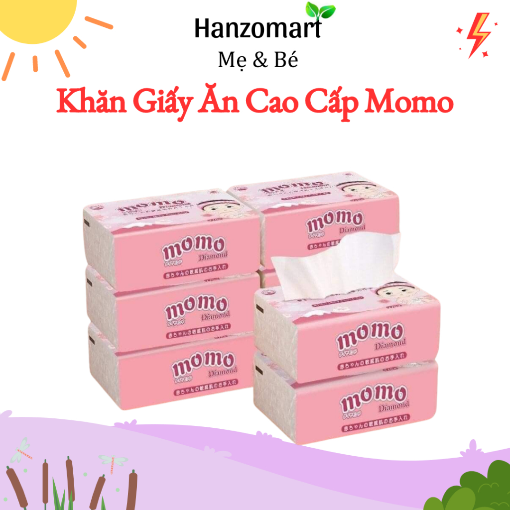 Khăn giấy khăn khô đa năng ăn cao cấp Momo Diamond