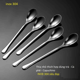 Combo 5 Thìa Cà Phê 13.3cm Inox 304 Muỗng Nhỏ Xinh Xịn Cho Các Loại Cà Phê Nóng
