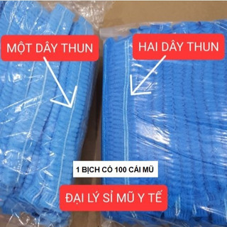 -1 Bịch mũ y tế có 100 cái mũ , mũ con sâu 100 cái màu vàng - y hình shop đăng