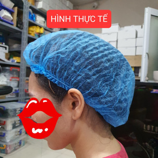 -1 Bịch mũ y tế có 100 cái mũ , mũ con sâu 100 cái màu vàng - y hình shop đăng