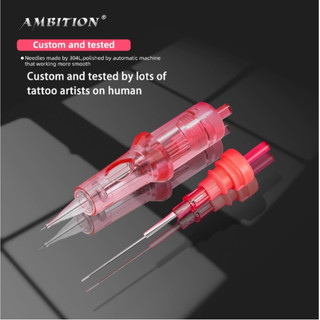 -Ambition Màu Hồng 1 Hộp Có 20 Kim Xăm Chân Mày/Môi Chất Lượng Cao Hàng Y hình shop đăng