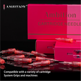 -Ambition Màu Hồng 1 Hộp Có 20 Kim Xăm Chân Mày/Môi Chất Lượng Cao Hàng Y hình shop đăng