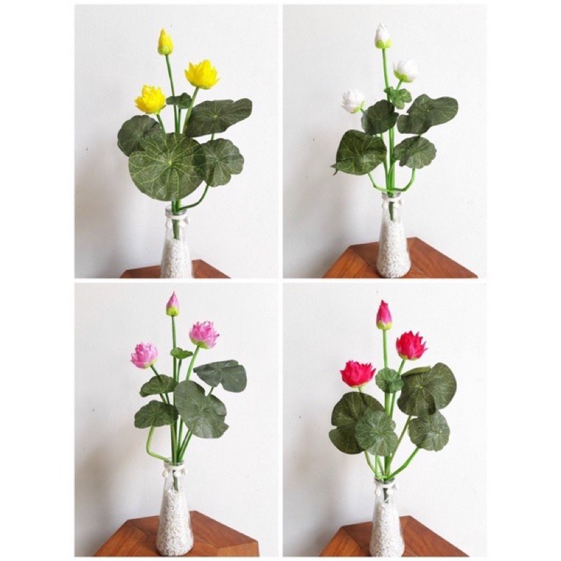 Cành sen nhỏ dài 45cm siêu sang đủ màu