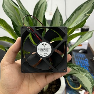 Quạt tản nhiệt đen 12V - 0.20A 9x9x2.5cm - Dành cho bầu lạnh chip điện tử, Quạt làm mát 12V dây có đầu jack