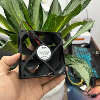 Quạt tản nhiệt đen 12V - 0.20A 9x9x2.5cm - Dành cho bầu lạnh chip điện tử, Quạt làm mát 12V dây có đầu jack