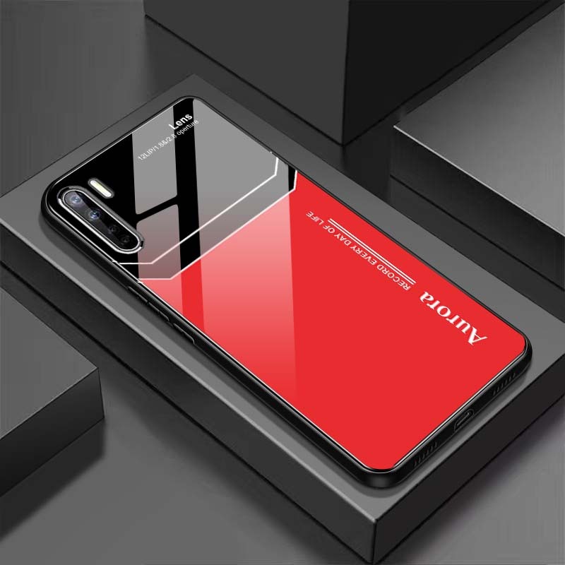 Ốp Lưng OPPO RENO 3, A91 Mặt Lưng Kính Cường Lực Sáng Bóng