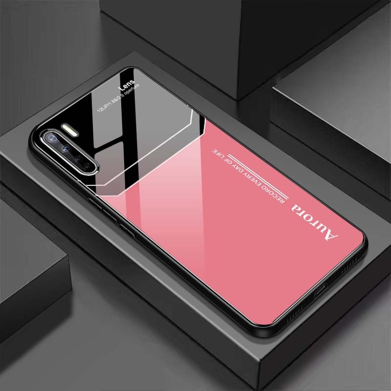 Ốp Lưng OPPO RENO 3, A91 Mặt Lưng Kính Cường Lực Sáng Bóng