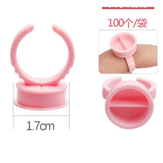 -Chum nhẫn 2 ngăn nhựa CỨNG đeo ngón tay, để được 2 loại mực giúp thợ xăm thuận tiện thao tác làm đẹp cho khách