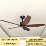 20/06 VOUCHER 50K Quạt trần 5 cánh không có đèn phù hợp với trần thấp, chung cư có điều khiển từ xa 6 cấp độ gió — ảnh 1