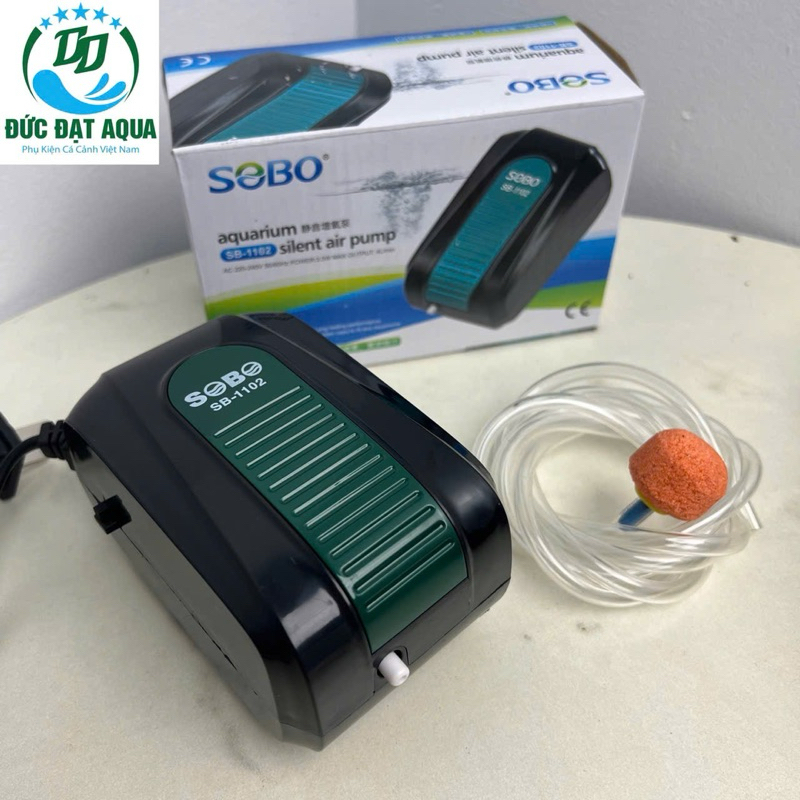 Máy sủi oxy Sobo SB-1102,  Sobo SB-1106 (Tặng kèm 3m dây sủi + 2 quả sủi) cho bể cá cảnh máy khỏe êm 6