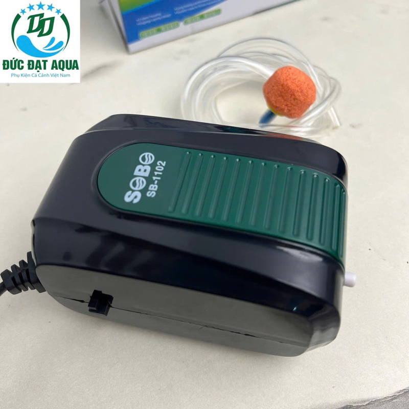 Máy sủi oxy Sobo SB-1102,  Sobo SB-1106 (Tặng kèm 3m dây sủi + 2 quả sủi) cho bể cá cảnh máy khỏe êm 4