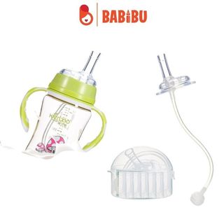 Núm ti, núm mỏ vịt, bộ chuyển đổi cho bình sữa cổ rộng, hỗ trợ chống tràn, chống sặc cho bé