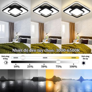 【COD】Đèn ốp trần GOGEOUS đèn trần phòng khách/phòng ngủ trang trí đèn led ốp trần 3 chế độ ánh sáng