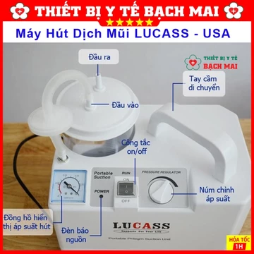 Máy Hút Mũi LUCASS SS-6A - Máy Hút Dịch Mũi [Tốt Nhất Khỏe Như Phòng Khám - Hiệu Quả Nhất]