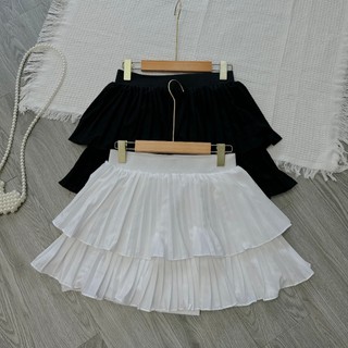 Chân váy 2 tầng xếp ly bigsize Nhỏ Clothing chân váy dập ly có bigsize cvdl